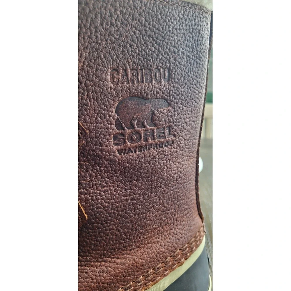 Sorel Caribou‎ Men's Waterproof Winter Boots Size 9 Tobacco Brown Rated -40F New